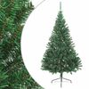 vidaXL Sapin de No&euml;l artificiel moiti&eacute; avec support vert 210 cm PVC