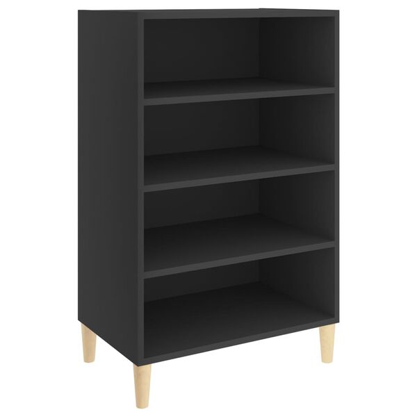 vidaXL Buffet Gris 57x35x90 cm bois d'ing&eacute;nierie