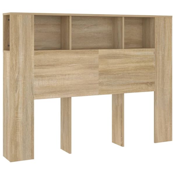 vidaXL Armoire de t&ecirc;te de lit Ch&ecirc;ne sonoma 140x18,5x104,5 cm