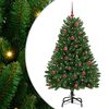vidaXL Sapin de No&euml;l artificiel avec 150 LED Vert 150 cm PVC et m&eacute;tal