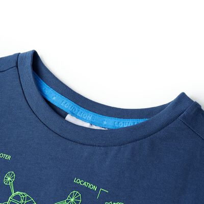 T-shirt pour enfants bleu foncé 92
