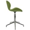 vidaXL Chaise pivotante de salle &agrave; manger Vert clair Velours