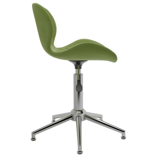 vidaXL Chaise pivotante de salle &agrave; manger Vert clair Velours