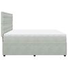 vidaXL Sommier &agrave; lattes de lit et matelas Gris clair 200x200cm Velours