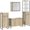 vidaXL Ensemble de mobilier de salle de bain 4 pc Ch&ecirc;ne Sonoma