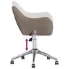 vidaXL Chaises pivotantes &agrave; manger lot de 4 taupe tissu