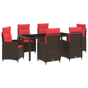 vidaXL Ensemble de repas ext&eacute;rieur 7 pc polyrotin