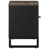 vidaXL Meuble TV noir 80x33x46 cm bois massif de manguier