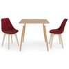 vidaXL Ensemble de salle &agrave; manger 3 pcs Rouge bordeaux