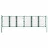 vidaXL Portail de jardin en acier vert 400 x 100 cm