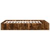 vidaXL Cadre de lit sans matelas ch&ecirc;ne fum&eacute; 140x190 cm