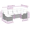 vidaXL Ensemble de canap&eacute; de jardin Beige polyrotin