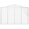 vidaXL Paniers &agrave; gabions arqu&eacute;s 18 pcs 200x30x120/140 cm Fer galvanis&eacute;