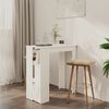 vidaXL Table de bar et &eacute;tag&egrave;re Blanc 102x50x103,5 cm Bois d'ing&eacute;nierie