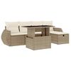 vidaXL Salon de jardin avec coussins 6 pcs beige r&eacute;sine tress&eacute;e