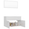 vidaXL Ensemble de meubles de salle de bain Blanc brillant Agglom&eacute;r&eacute;
