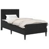 vidaXL Cadre de lit avec matelas Noir 90 x 190 cm Velours