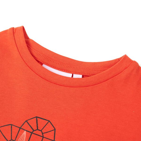 T-shirt pour enfants orange fonc&eacute; 128