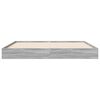 vidaXL Cadre de lit sans matelas sonoma gris 150x200 cm