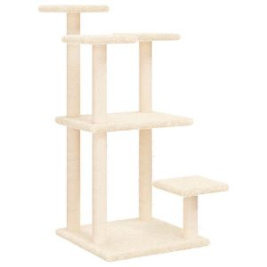 vidaXL Arbres &agrave; chat avec plates-formes cr&egrave;me 98,5 cm