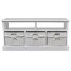 vidaXL banc de stockage Aarau blanc