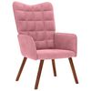 vidaXL Chaise de relaxation avec tabouret Rose Velours