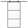 vidaXL Porte coulissante et quincaillerie ESG verre et aluminium