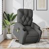 vidaXL Fauteuil de massage inclinable Gris fonc&eacute; Tissu