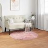vidaXL Tapis en fausse Tafalla Rose &Oslash; 120 cm Polyester