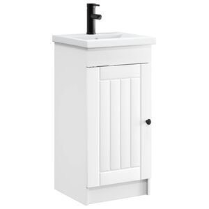 vidaXL Meuble de salle de bain avec &eacute;vier Blanc 42 x 40 x 84,5 cm