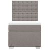 vidaXL Sommier &agrave; lattes de lit avec matelas Taupe 80x200 cm Tissu