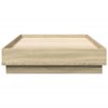 vidaXL Cadre de lit sans matelas ch&ecirc;ne sonoma 90x200 cm