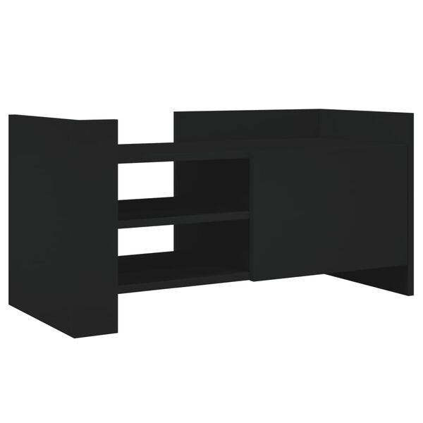 vidaXL Meuble TV noir 80x35x40 cm bois d&rsquo;ing&eacute;nierie