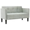vidaXL Canap&eacute; deux places gris clair 111 cm velours