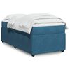 vidaXL Sommier &agrave; lattes de lit avec matelas Bleu fonc&eacute; 90x190 cm