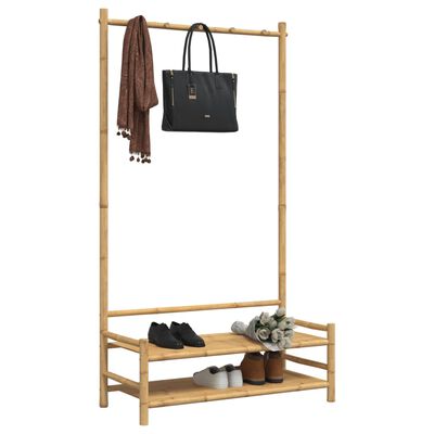 vidaXL Porte-vêtement avec étagères 103x40x183 cm bambou