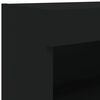 vidaXL Unit&eacute;s murales TV avec LED 4 pcs noir bois d'ing&eacute;nierie