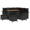 vidaXL Ensemble de canap&eacute; de jardin avec coussin 9 pcs Noir polyrotin
