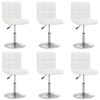 vidaXL Chaises &agrave; manger lot de 6 blanc similicuir