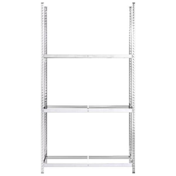 vidaXL Porte-pneus &agrave; 3 niveaux Argent&eacute; 110x40x200 cm Acier
