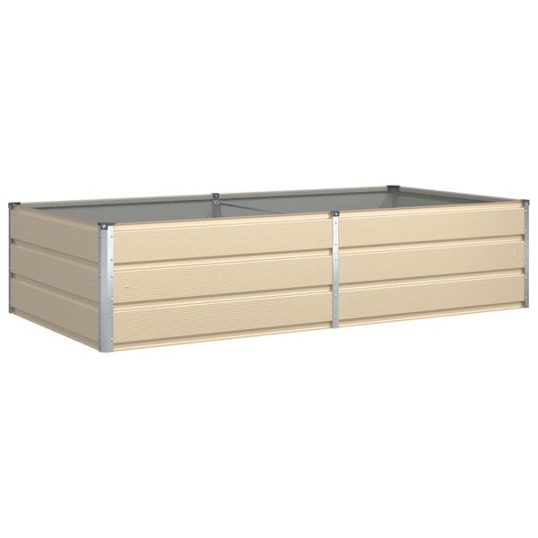 vidaXL Jardini&egrave;re Ivoire 195 x 100 x 45 cm Acier galvanis&eacute;