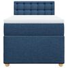 vidaXL Sommier &agrave; lattes de lit avec matelas Bleu 100x200 cm Tissu