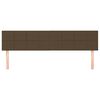 vidaXL T&ecirc;tes de lit Marron fonc&eacute; 200 x 5 x 78/88 cm Tissu