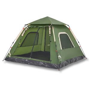 vidaXL Tente de camping &agrave; d&ocirc;me 5 personnes vert lib&eacute;ration rapide