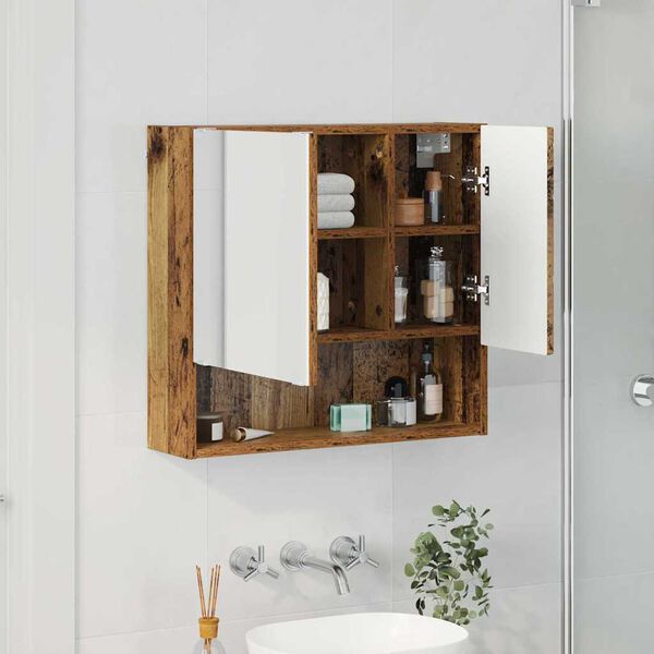 vidaXL Armoire Miroir Bois ancien 59 x 17 x 55 cm Bois d'ing&eacute;nierie