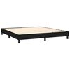 vidaXL Sommier &agrave; lattes de lit avec matelas LED Noir 160x200 cm Tissu
