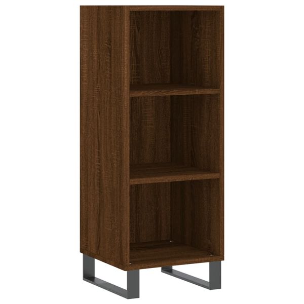 vidaXL Buffet ch&ecirc;ne marron 34,5x32,5x90 cm bois d'ing&eacute;nierie
