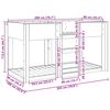 vidaXL Lit Superpos&eacute; pour Enfants Bois ancien 90 x 200 cm