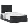 vidaXL Cadre de lit ottoman avec matelas noir 120x200 cm velours