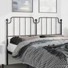 vidaXL T&ecirc;te de lit de remplacement m&eacute;tal noir 150 cm